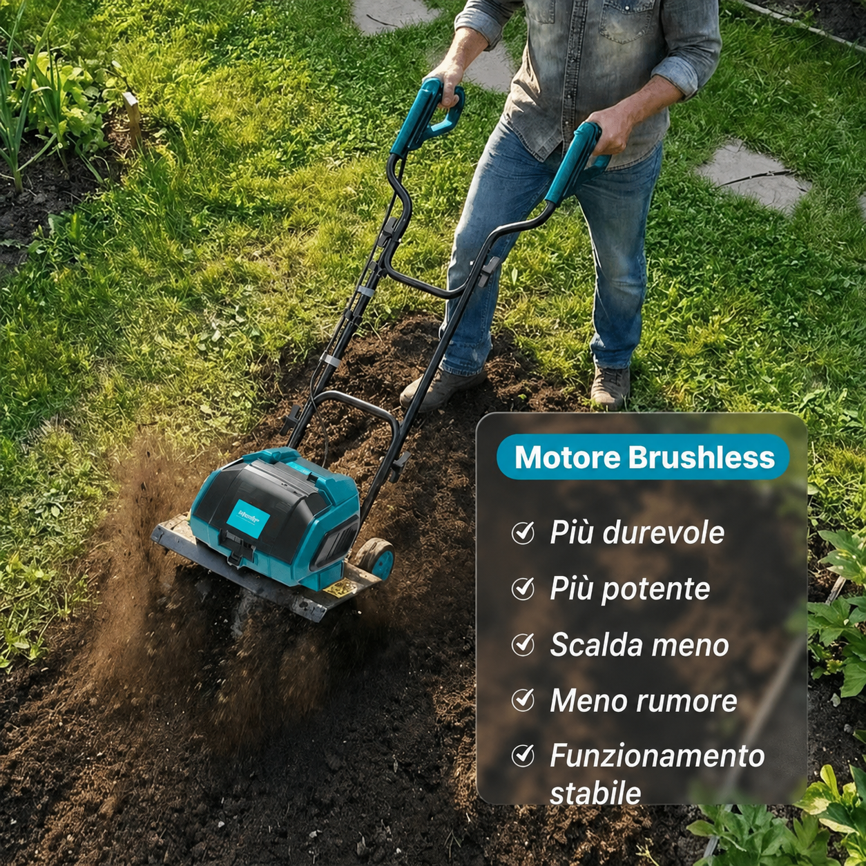 Motozappa in utilizzo